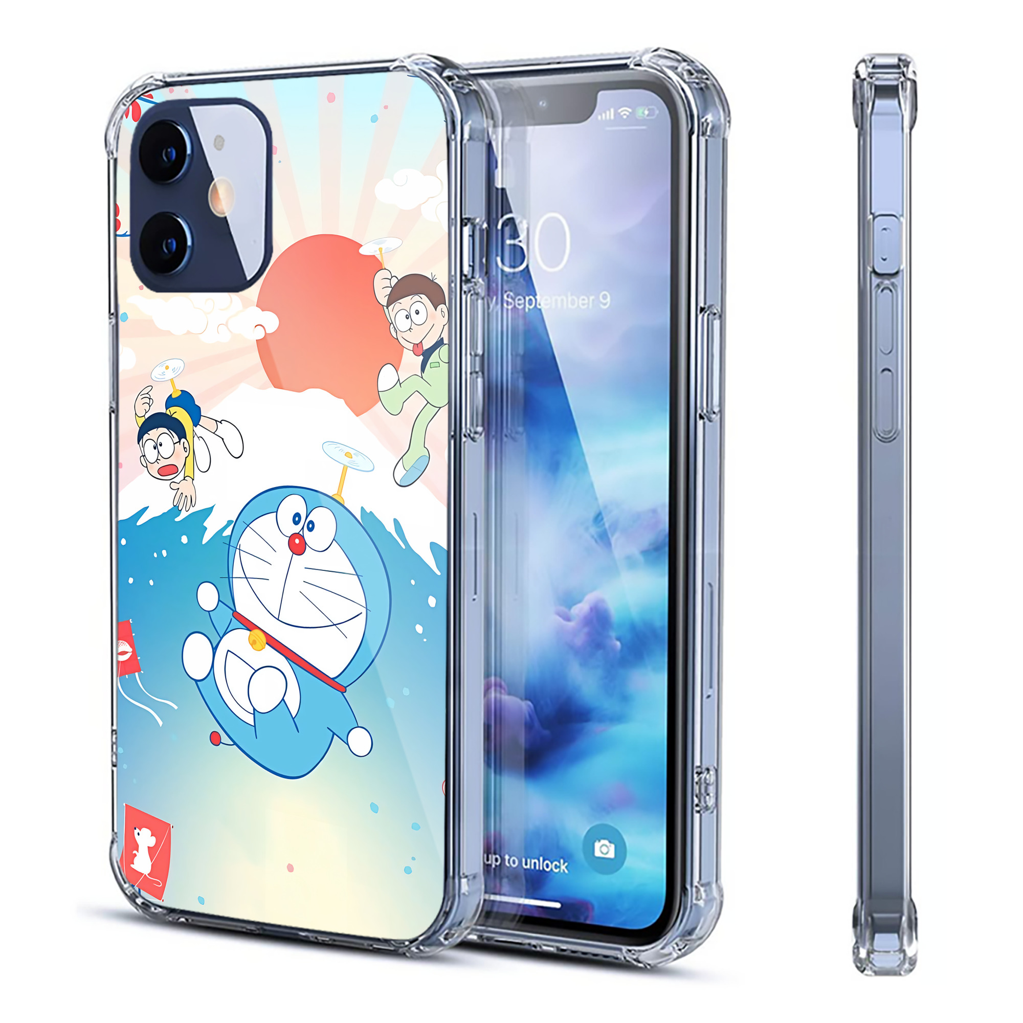 （画像用） ドラえもん Doraemon 【iPhone 12シリーズ対応】透明スマホケース（クリアソフトケース）
